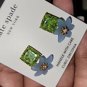 Kate Spade blue flowers earrings